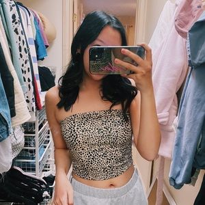 Leopard tube top